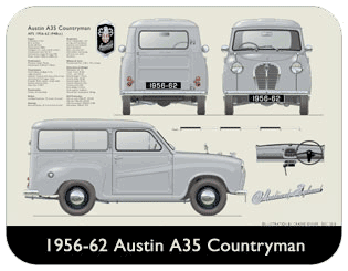 Austin A35 Countryman 1956-62 Place Mat, Medium